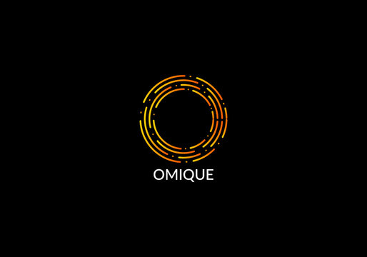 Omique Abstract O letter modern tech logo design