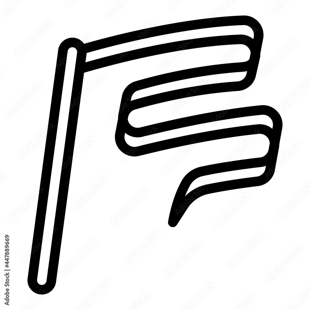 Poster gymnastics ribbon stick icon. outline gymnastics ribbon stick vector icon for web design isolated on