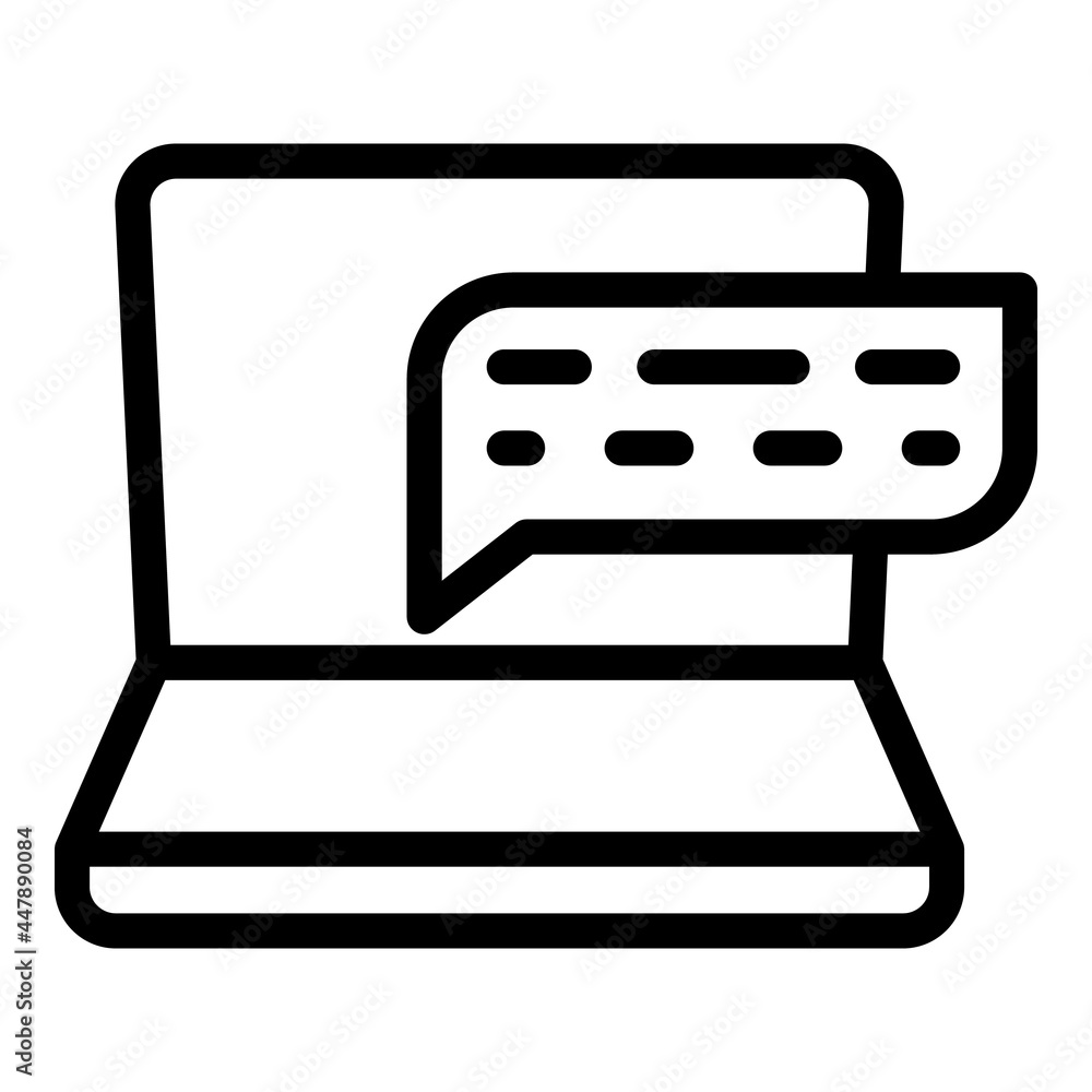 Poster sms chatbot icon. outline sms chatbot vector icon for web design isolated on white background