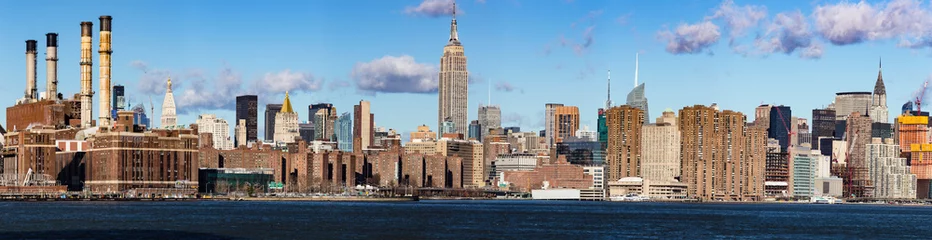 Gordijnen panorama of New York skyline taken from the East river © thecoach1