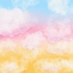 Abstract background with sunset sky with clouds