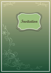 Invitation card with floral pattern