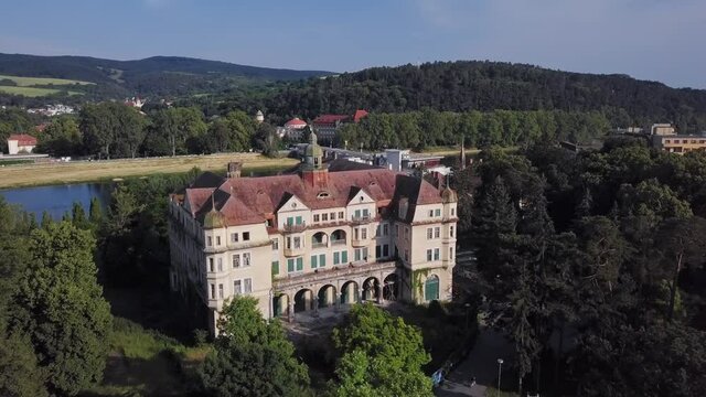 Aerial view of Piestany, Slovakia.