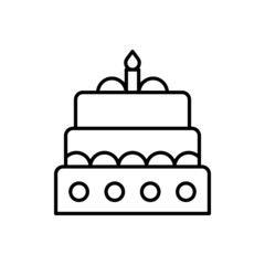 Сake icon vector set. dessert illustration sign collection. sweet symbol or logo.