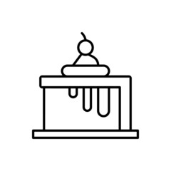 Сake icon vector set. dessert illustration sign collection. sweet symbol or logo.