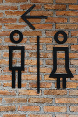toilet sign on wall