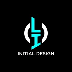 LI circle monogram logo - obrazy, fototapety, plakaty