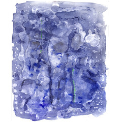 watercolor illustration blue watercolor stain with smudges and blackouts for background