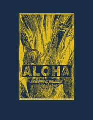 Aloha Hawaii Creative Design Element. Vector illustration.