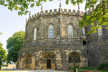 Fototapeta na wymiar Lancaster Crown Court in the Shire Hall of Lancaster castle formerly HMP in the city of Lancaster UK.