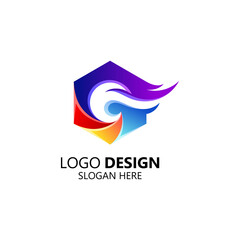 colorful and shiny logo for refrigeration logo design