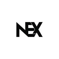 nex initial letter monogram logo design