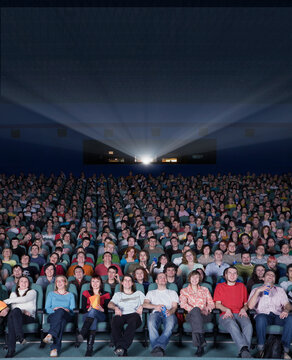 Audience In Movie Theater