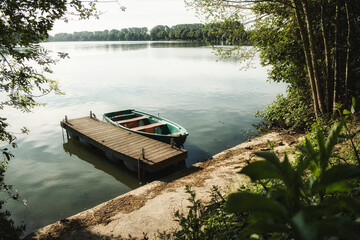 boat on a lake