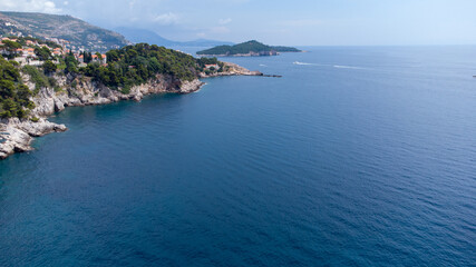 Croatia view of the beautiful blue water ,Dubrovnik