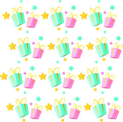 vector pattern gifts surprises for children