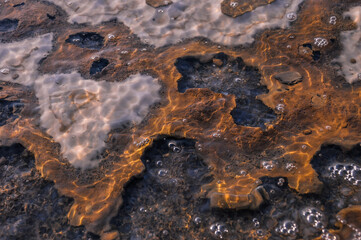 Salt formation in the Dead Sea of Jordan
