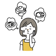 毎日の献立に頭を悩ませるお母さん