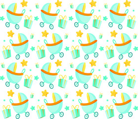 vector baby pattern for newborn baby boy