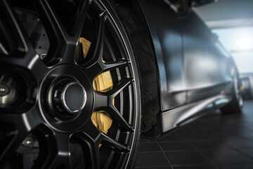 Performance Vehicle Alloy Wheel with Low Profile Sport Tire