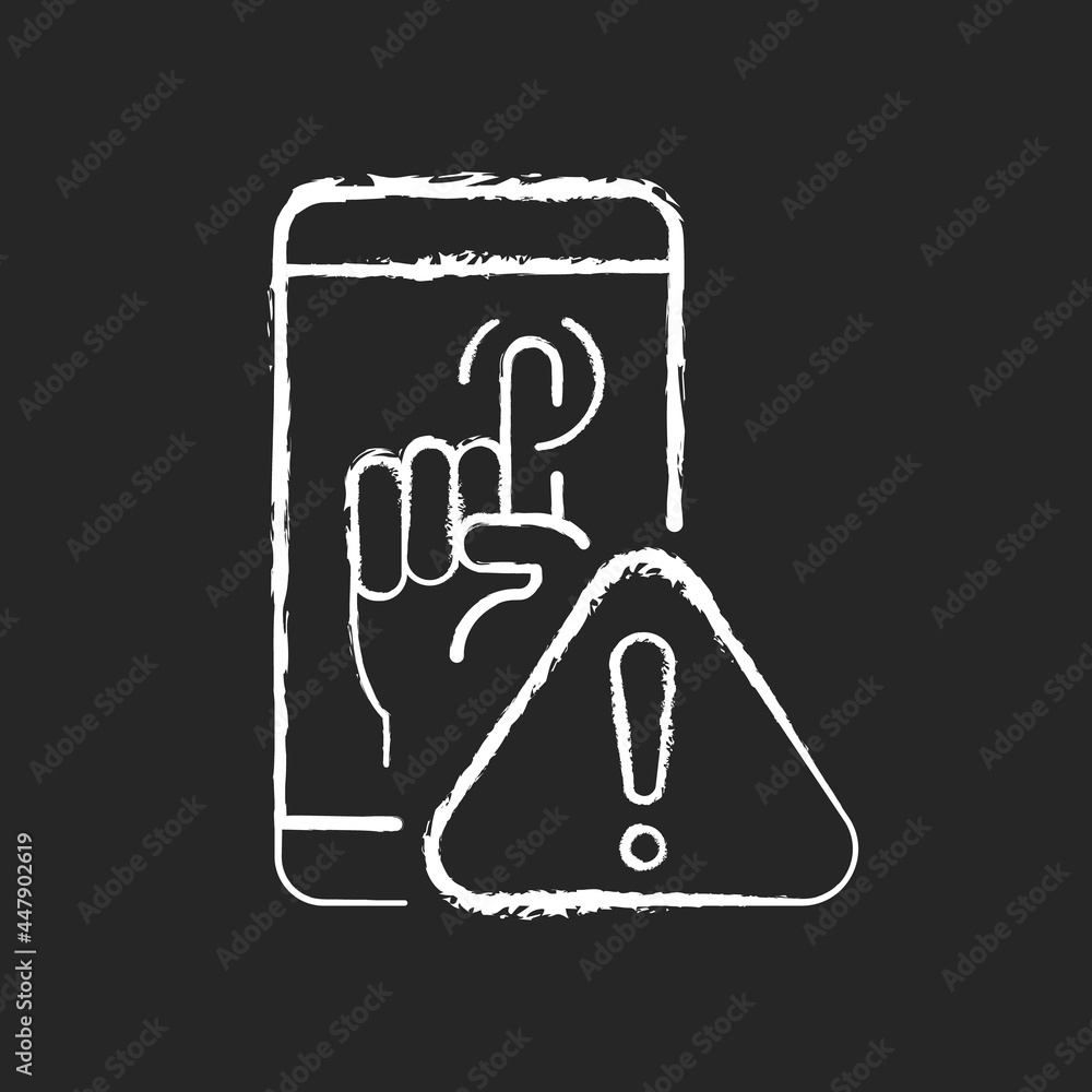 Poster touch display not working chalk white icon on dark background. touchscreen and buttons unresponsive 