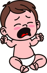 Obraz premium baby child screaming