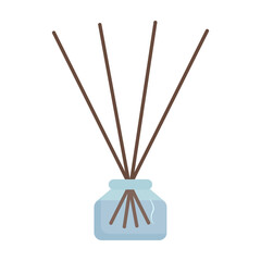 Aroma reed diffuser vector illustration. Aromatherapy 