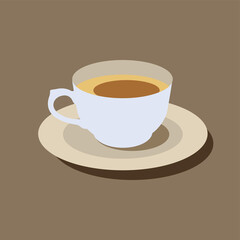  cup of coffee on a plate