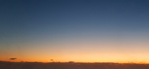Sunset. Sky. Bule or Orenge. Clouds.