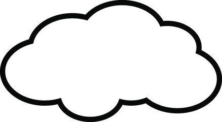 Cloud icon, vector illustration on white backgound