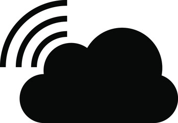 Cloud icon, vector illustration on white backgound