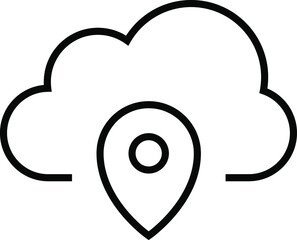 Cloud icon, vector illustration on white backgound