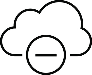 Cloud icon, vector illustration on white backgound