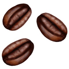 Obraz premium Watercolor illustration coffee beans. Hand draw cafe clipart. Logo design pastry shop. Roasted coffee. Energy food