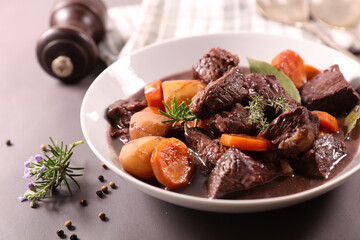 beef stew with potato and carrot