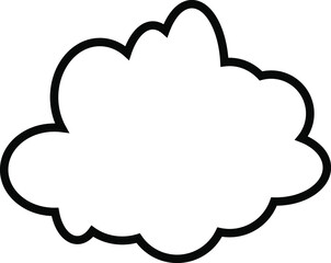 Cloud icon, vector illustration on white backgound