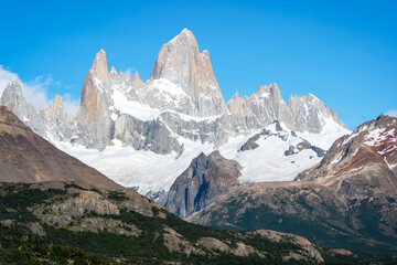 Fototapeta na wymiar Fitz Roy clean view, Patagonia, Argentina, national park