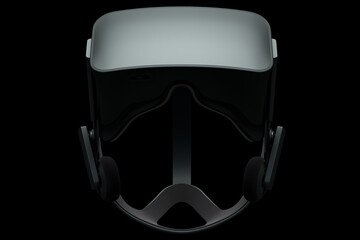 Virtual reality glasses isolated on black background. 3d rendering