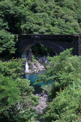 堀ヶ生橋　充複式単アーチ橋　（高知県　北川村）
