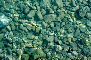 Pebbles, sea, coast, beach wave, lake, river.