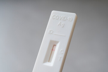 Negative test result showing by rapid test device for COVID-19, novel coronavirus 2019 found in Wuhan, China. 