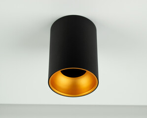 Ceiling modern design lamp spotlight black white gold