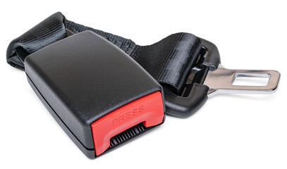 Folded car seat belt extender