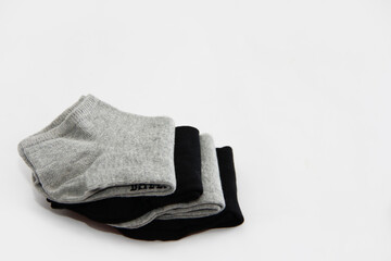 men's cotton socks on a white background