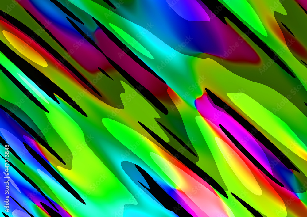 Poster trendy multicolored modern abstract design of diagonal stripes lines and shapes