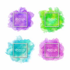 colorful watercolor with shape stock vector
