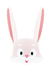 Rabbit face isolated. vector illustration