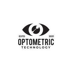 Optometric clinic logo design template