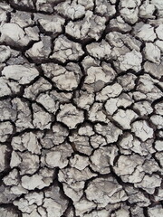 The land is drought and the soil is cracked