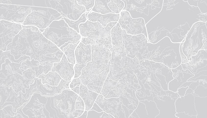 Urban vector city map of Jerusalem, Israel, middle east